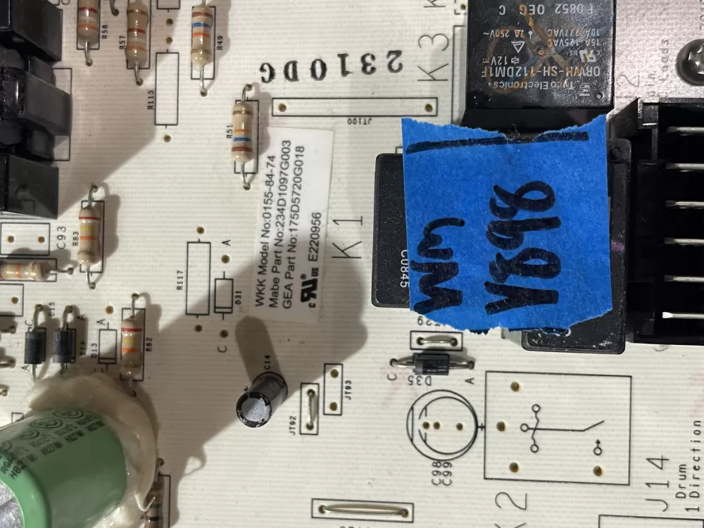 GE 234D1097G003 Dryer Control Board AZ200265 | Wmv898