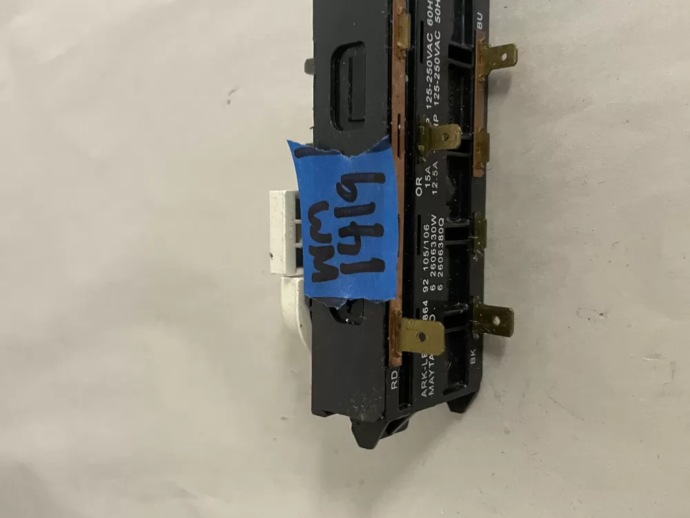 Maytag 6 2606330W Washer Push Button Selector Switch AZ217792 | Wm1419