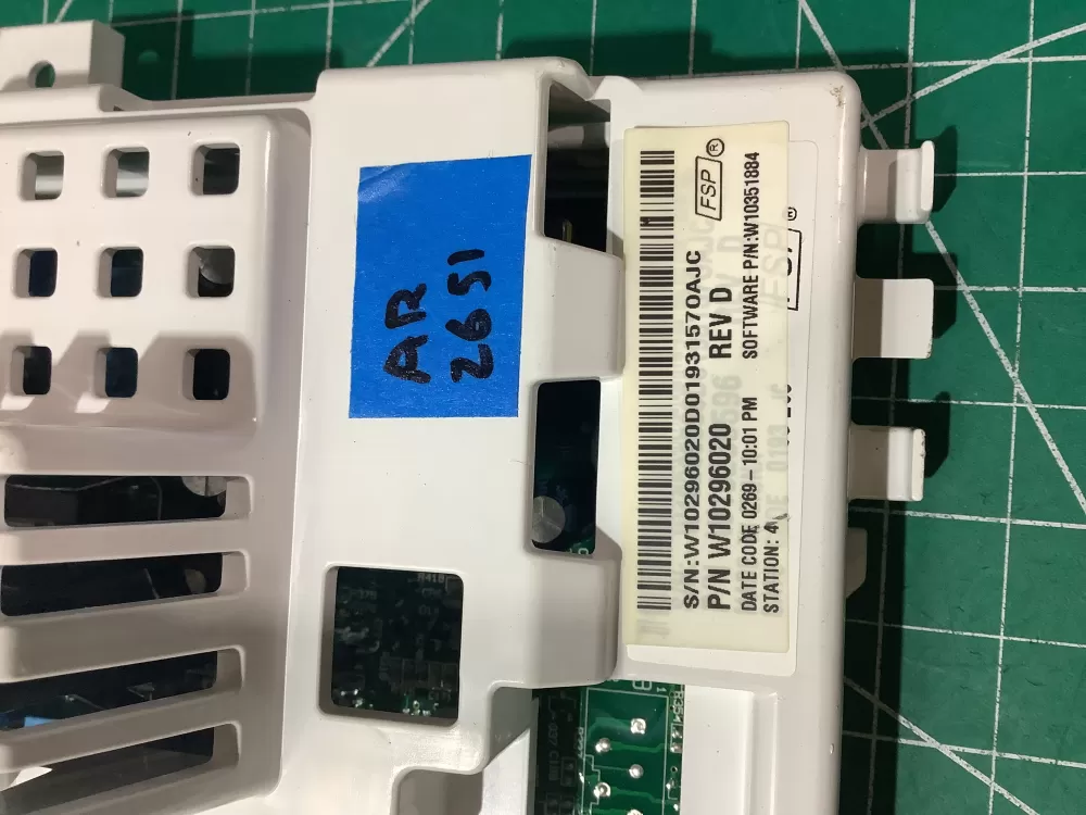Maytag W10296020 W10296105 W10393448 Washer Board Control AZ193934 | AR2651