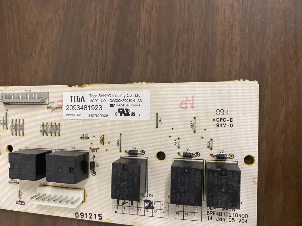 GE 165D7802P008 Dishwasher Control Board AZ31511 | BK1673