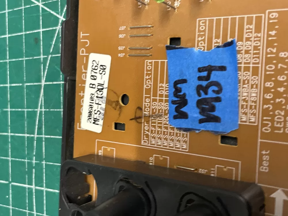SAMSUNG DRYER CONTROL BOARD PART # MFS-F13Dl-S0 AZ211002 | Wmv934