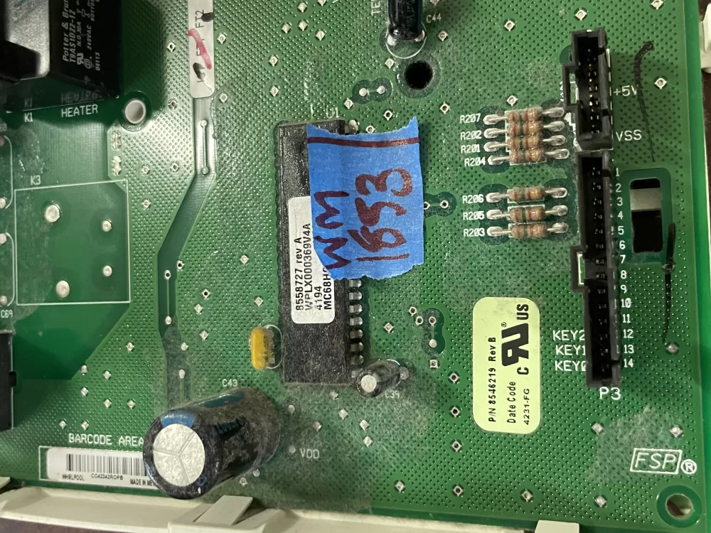 Whirlpool WP8546219 Dryer Control Board AZ53795 | Wm1853