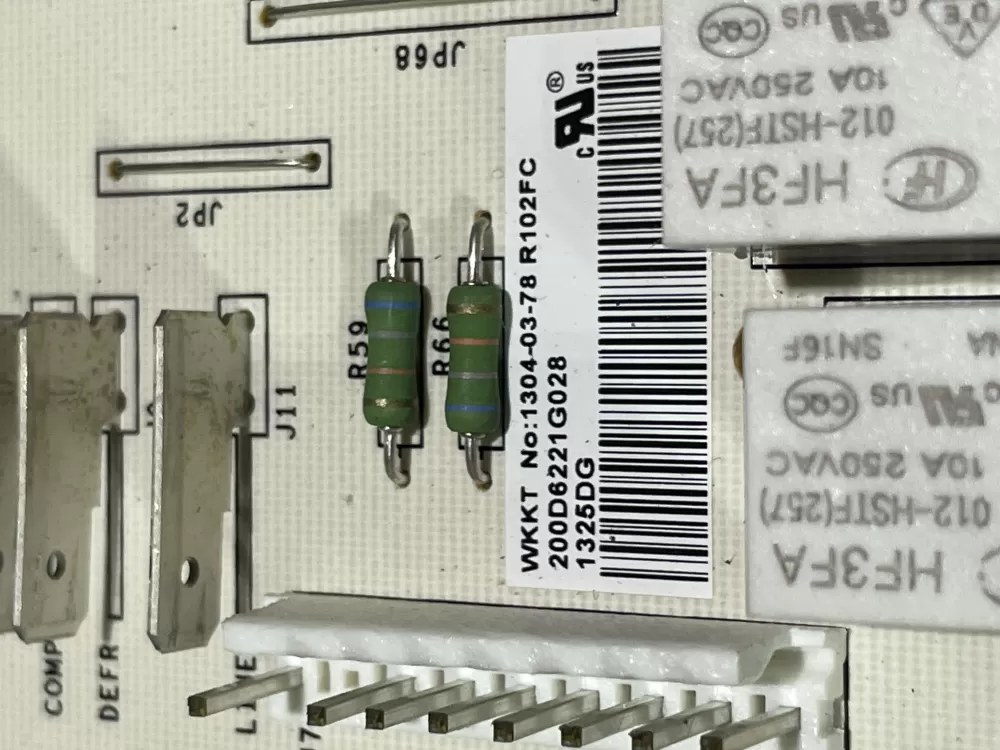 GE 200D6221G028 EBX1110P002 Refrigerator Control Board AZ152238 | Wm881