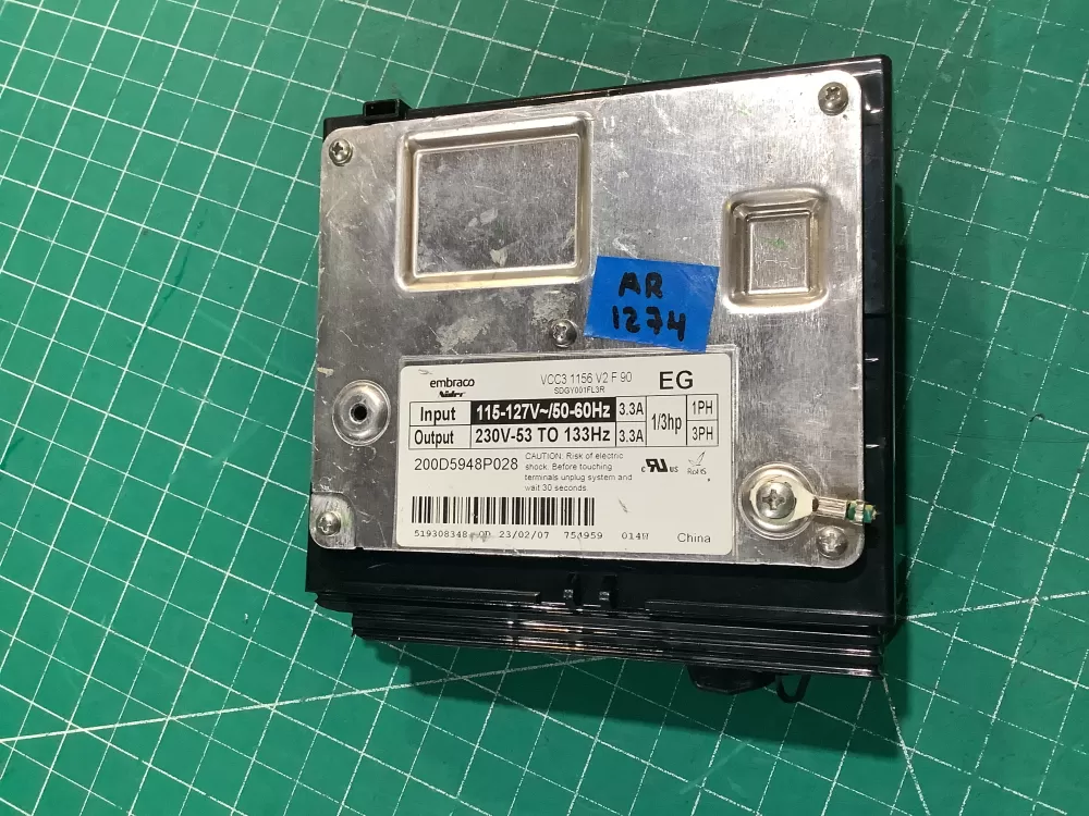GE 200D5948P028 Refrigerator Control Board Inverter AZ227644 | AR1274