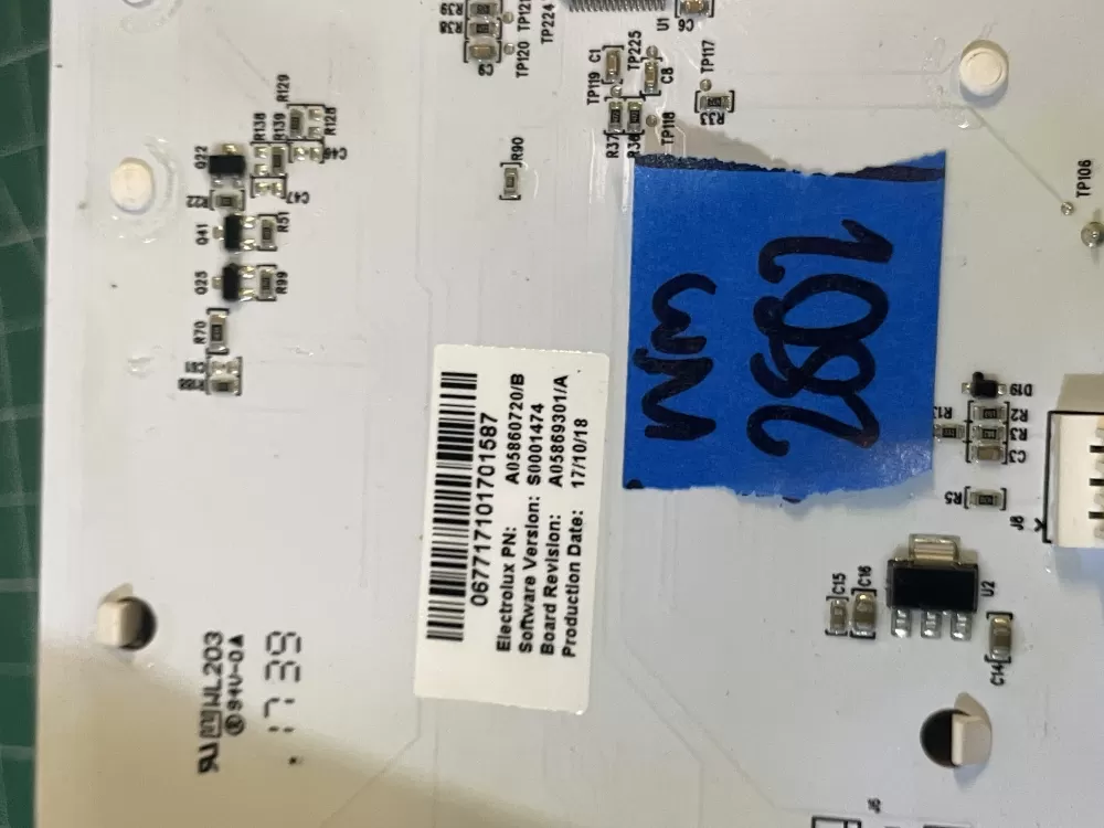 Frigidaire Electrolux A05860720 Refrigerator UI Control Board AZ200782 | Wm2802