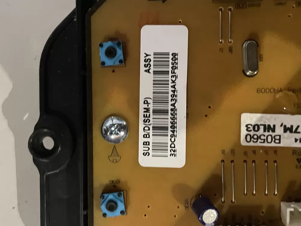 Samsung DC92-01607S DC94-06668A Dryer UI Control Board AZ33867 | Wmv363