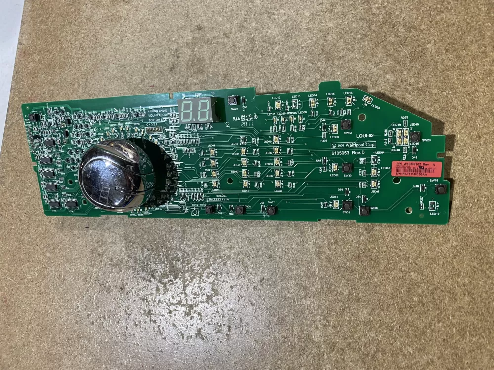 Whirlpool W10399102 WPW10394244 Washer Control Board