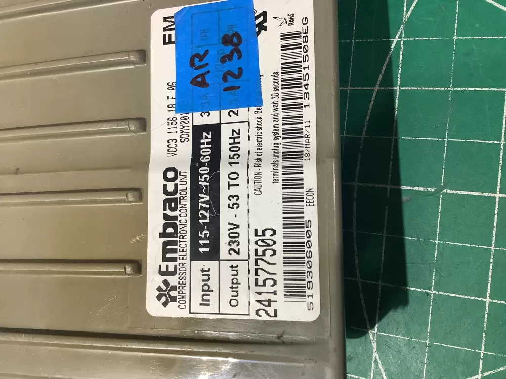 Refrigerator Inverter Board VCC3 1156 QA F 06 241577505 AZ195434 | AR1238