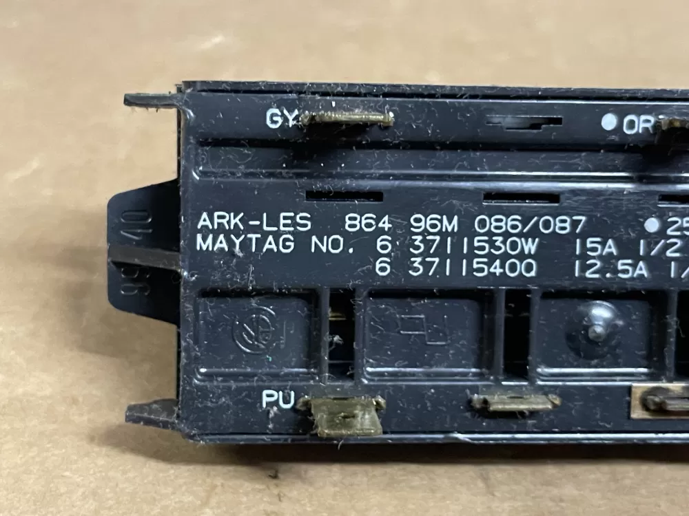 Maytag 63711530W Dryer Control Board Button Switch