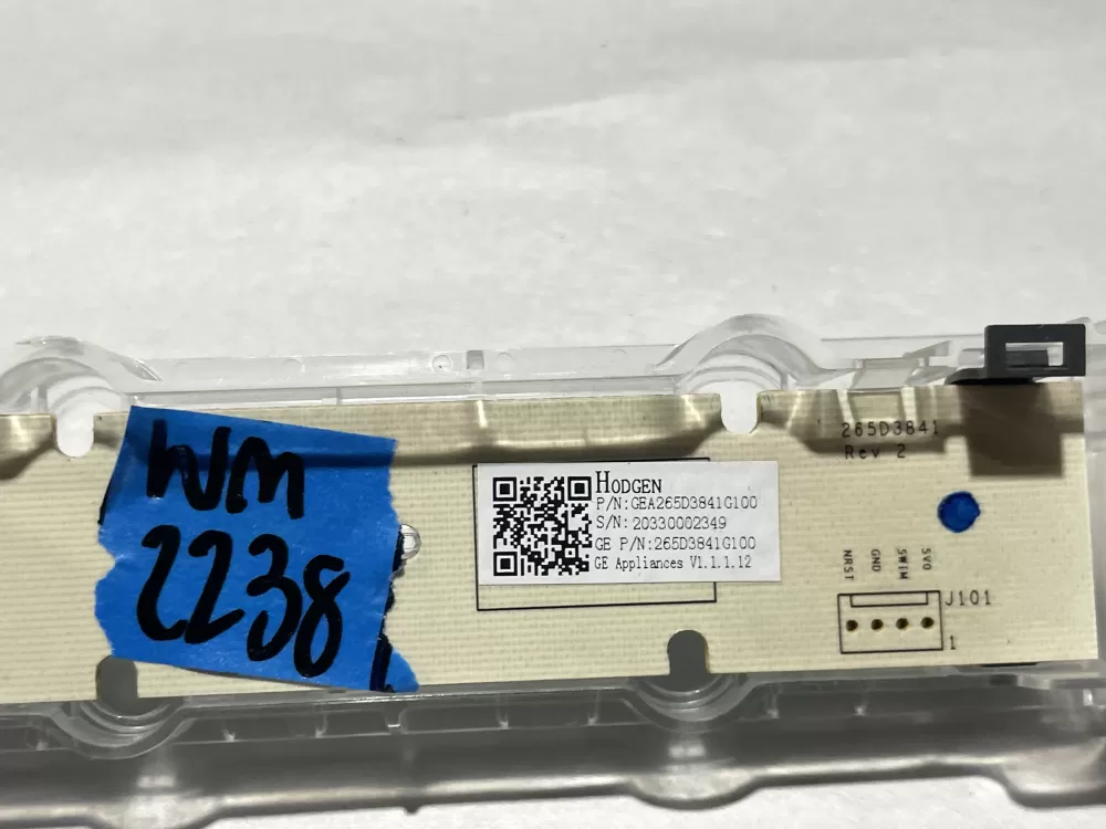 GE 265D3841G100 Wd21x26742 UI Control Board AZ121870 | Wm2238