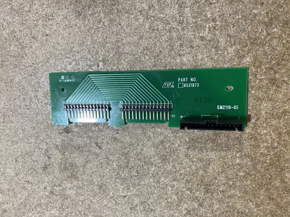 Whirlpool  KitchenAid 8531873 8531873R WP8531873 PS11746148 Dishwasher Control Board Interconnect