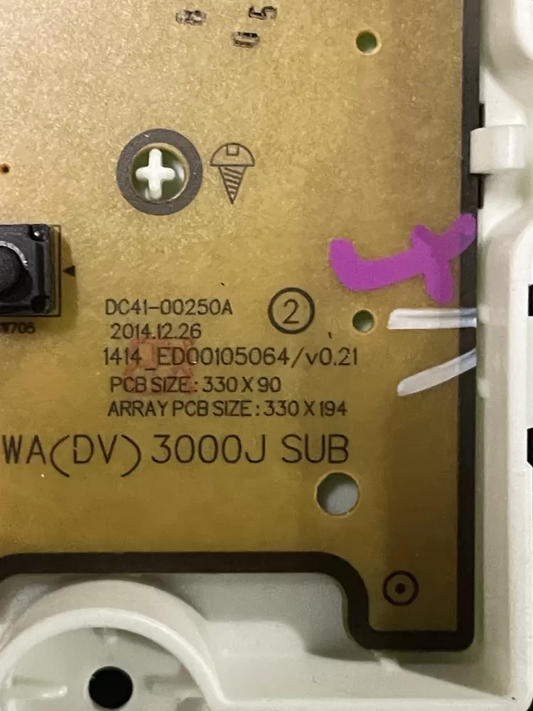 Samsung DC41-00250A Washer Control Board AZ28178 | WMV239