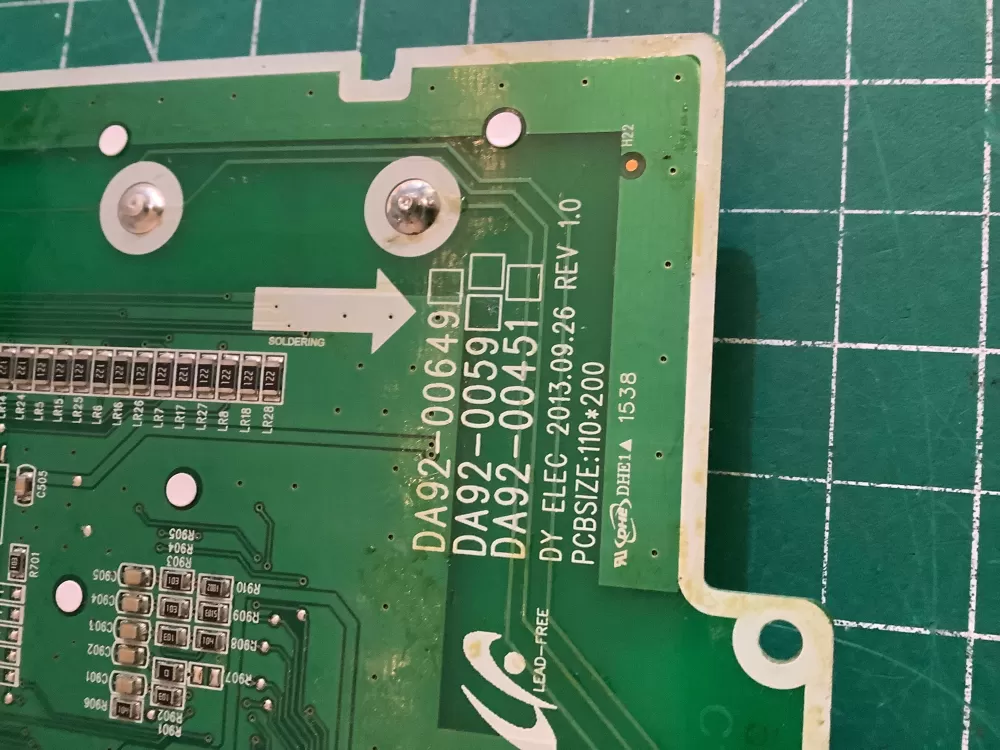 Samsung DA92 00649A Refrigerator Control Board Dispenser AZ152387 | NR1505