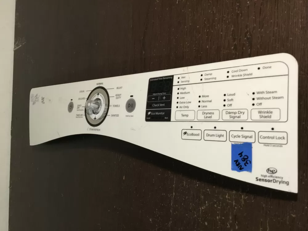 Whirlpool W10433148 W10750356 W10838287 PS11727966 Dryer Panel AZ38904 | NRV384