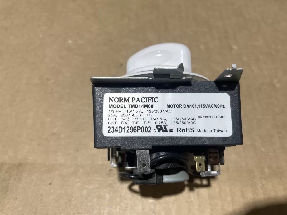 GE 234D1296P002 We04x20089 Dryer Timer AZ68334 | Wm969