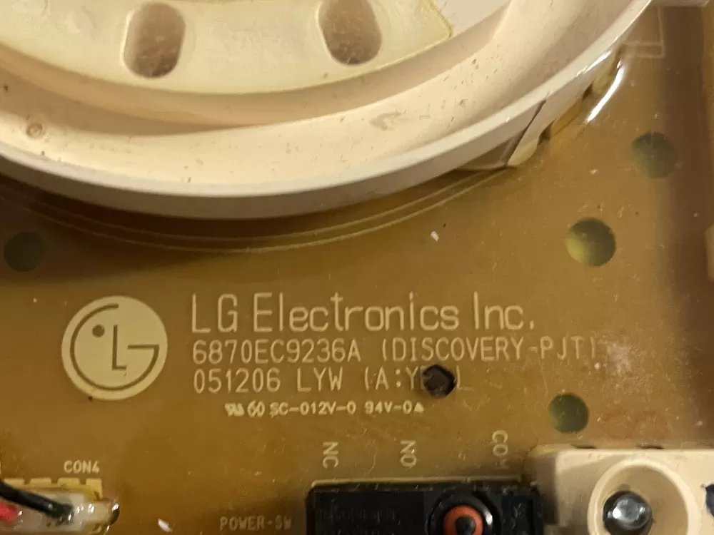 LG 6870EC9236A 6871ER2020B Washer Control Board AZ210783 | Wmv932