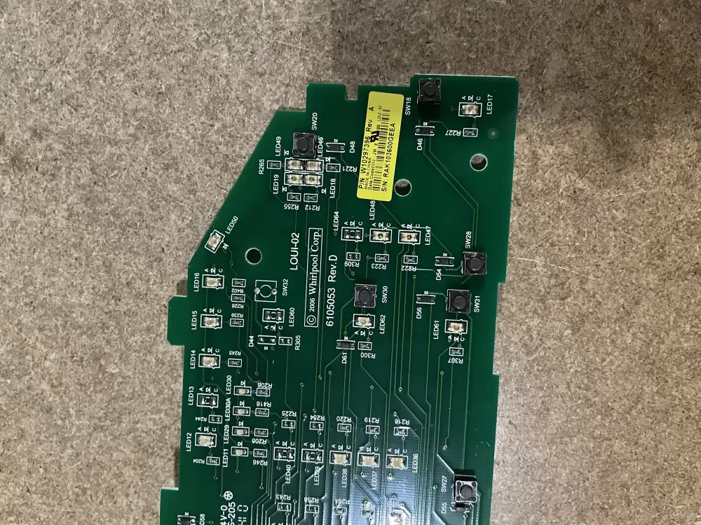 Whirlpool W10297396 WPW10297396 PS11752323 Washer Control Board AZ24811 | KM349