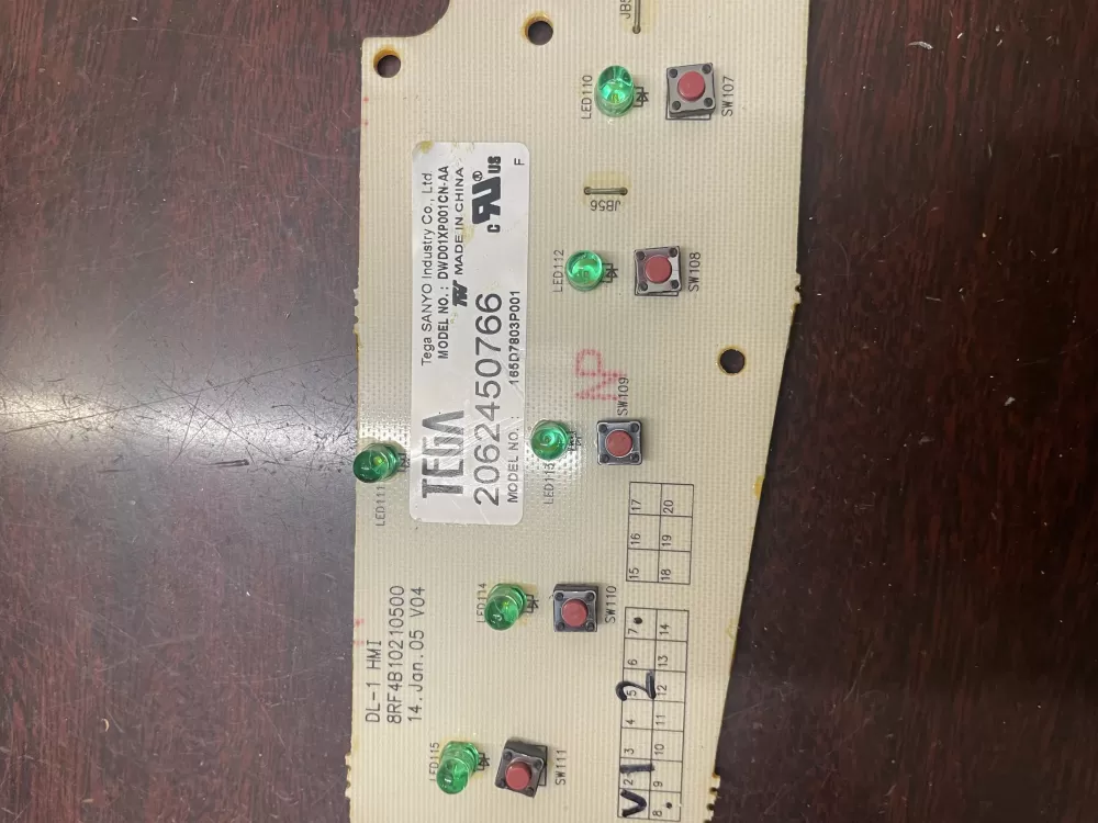GE 165D7803P001 Dishwasher Control Board AZ30854 | KM10