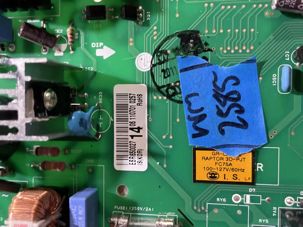 LG Kenmore EBR65002714 Refrigerator Control Board AZ186576 | Wm2585