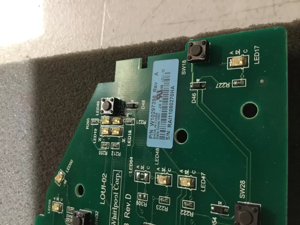 Whirlpool W10298622 W10297398 Washer Control Board AZ101922 | NR323