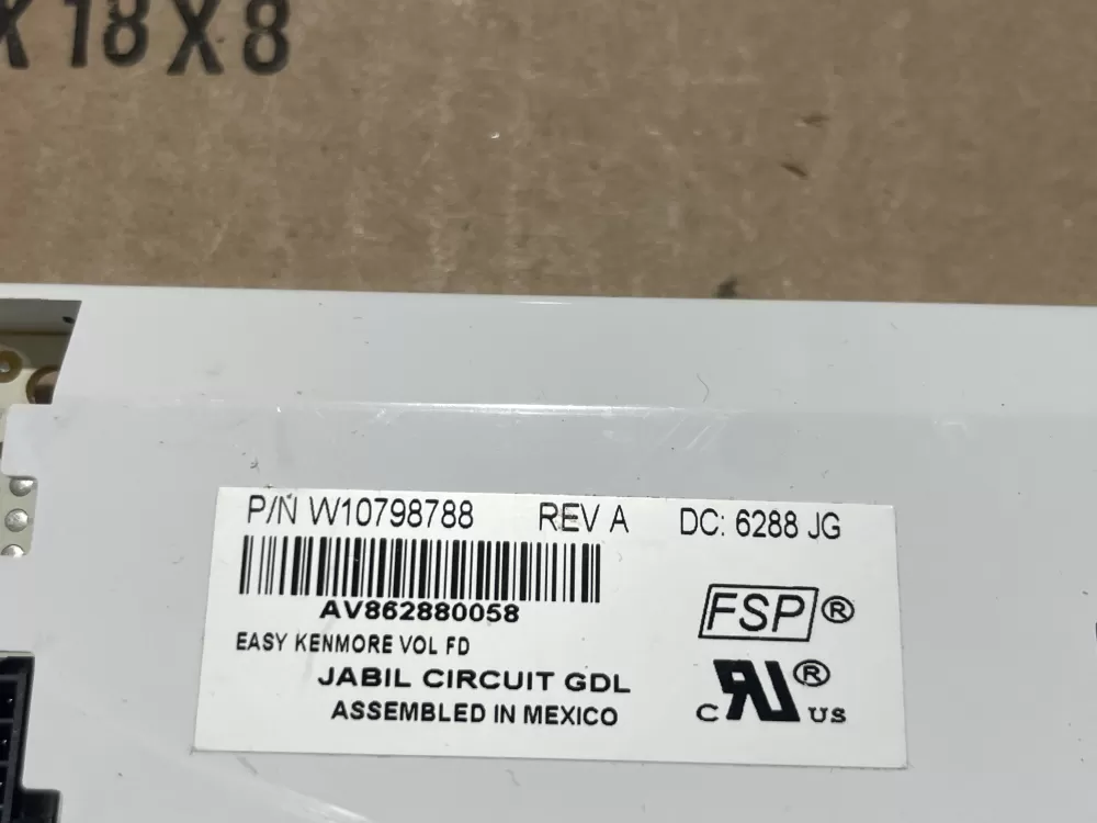 Whirlpool W10822644 Refrigerator Control Board Dispenser AZ70835 | Wm1052