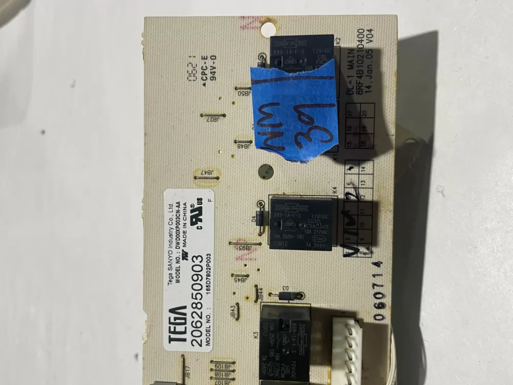 GE 165D7802P002 Dishwasher Control Board AZ156307 | Wm39