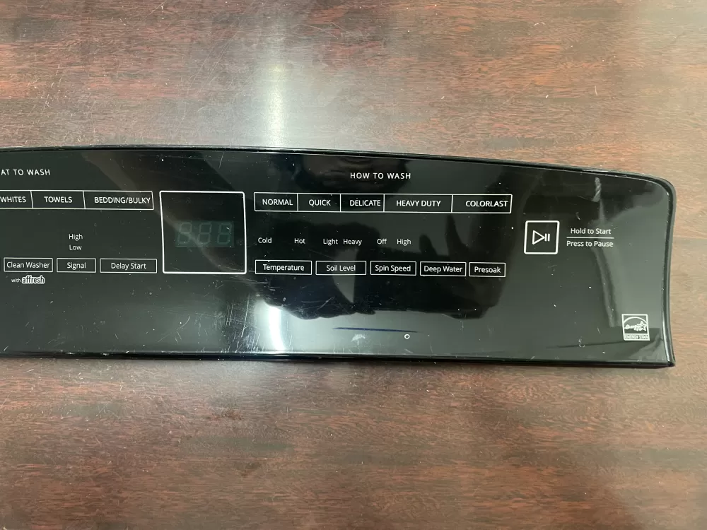Whirlpool W11130343 PS12347541 Washer Control Board Fascia AZ33915 | KMV372