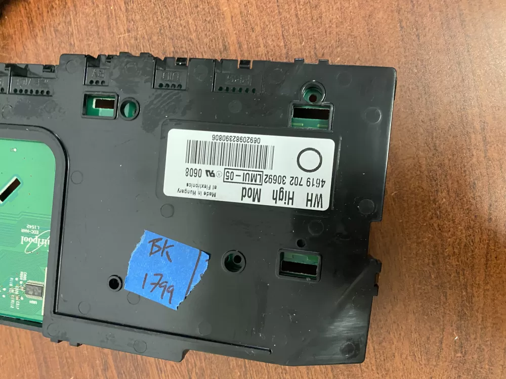 Whirlpool 4619 702 30692 461970230692 Washer Control Board UI AZ49111 | BK1799