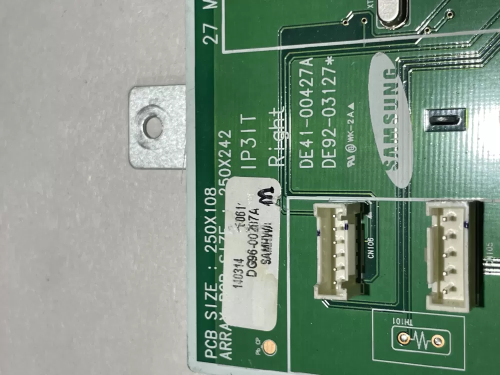Samsung DG96-00287A Control Board AZ120223 | Wmv745