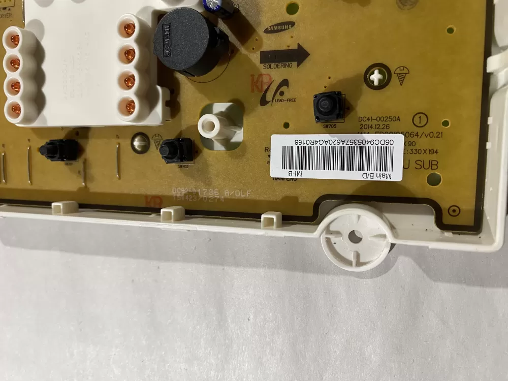 Samsung DC94 05357A Dryer Control Board AZ186316 | BK2726