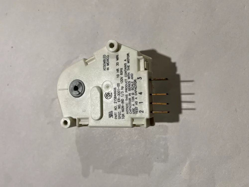 Frigidaire Kenmore AP2111929 12762 215846602 00624728 00626234 00628510 00628518 0628510 08000559 08006054 08006992 08016919 08950148 215267800 215846605 215846606 240371001 241621501 3001671 3001701 3015909 3203657 4013391050 5300187484 5300628518 5301090474 5303203657 5303211155 5303211680 5303270622 5303275811 5303321133 5303321915 5304457327 5308006054 5308006992 624728 626234 628510 628518 8000559 8006054 8016919 8950148 C000062797 C62797 D007004112 DG187005 F000111695 G000187484 G172706 G174820 G186580 G187005 G187484 M1090167 M1090474 N8000559 R000900241 R000900764 R900241 PS423801 Refrigerator Defrost Timer