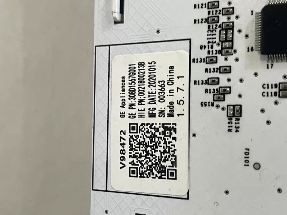 GE dryer user interface control board 308D1567G001 AZ213593 | Wm1548
