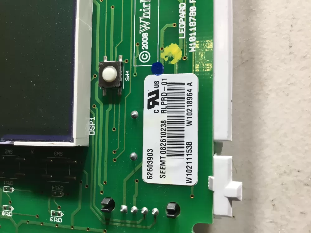 Whirlpool W10211153 W10218964 Refrigerator UI Control Board AZ46335 | NR273
