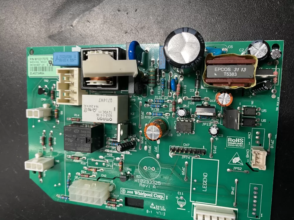 Whirlpool  KitchenAid  Kenmore  Jenn-Air AP6019378 W10205552 W10268635 W10317076 WPW10317076 PS11752684 Refrigerator Control Board
