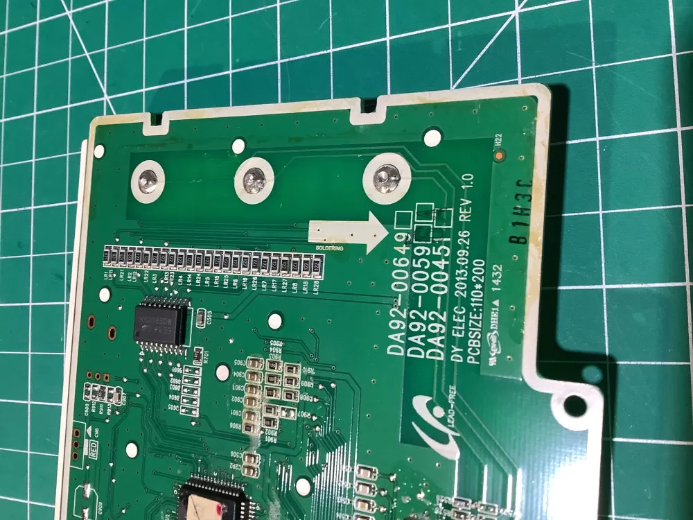 Samsung DA92 00649A Refrigerator Control Board Dispenser AZ130315 | NR2332