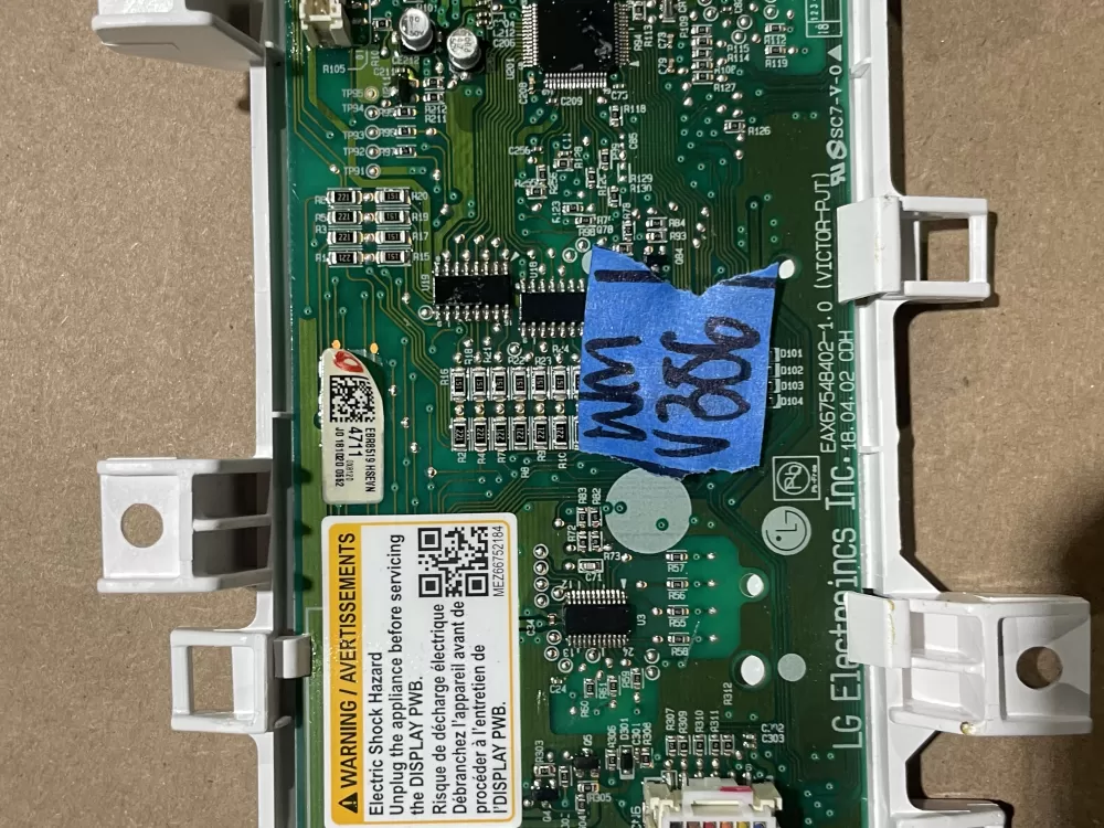LG EBR85194711 Washer Control Board Panel AZ85172 | Wmv386