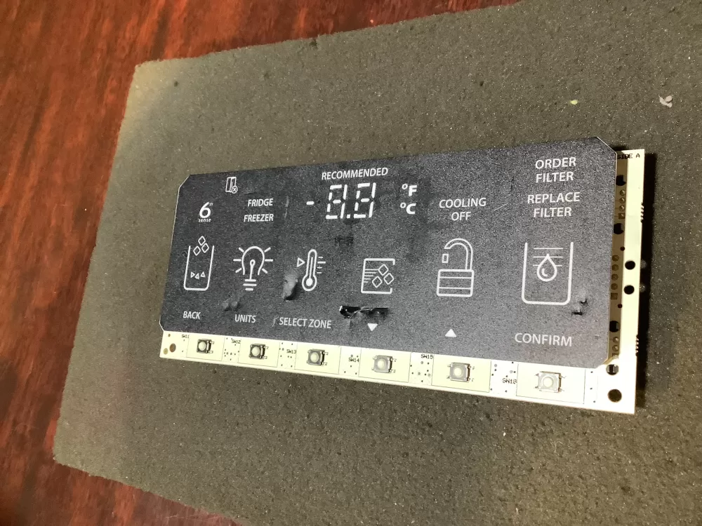 Whirlpool W10222961 Refrigerator Display Control Board UI AZ128135 | NR2307