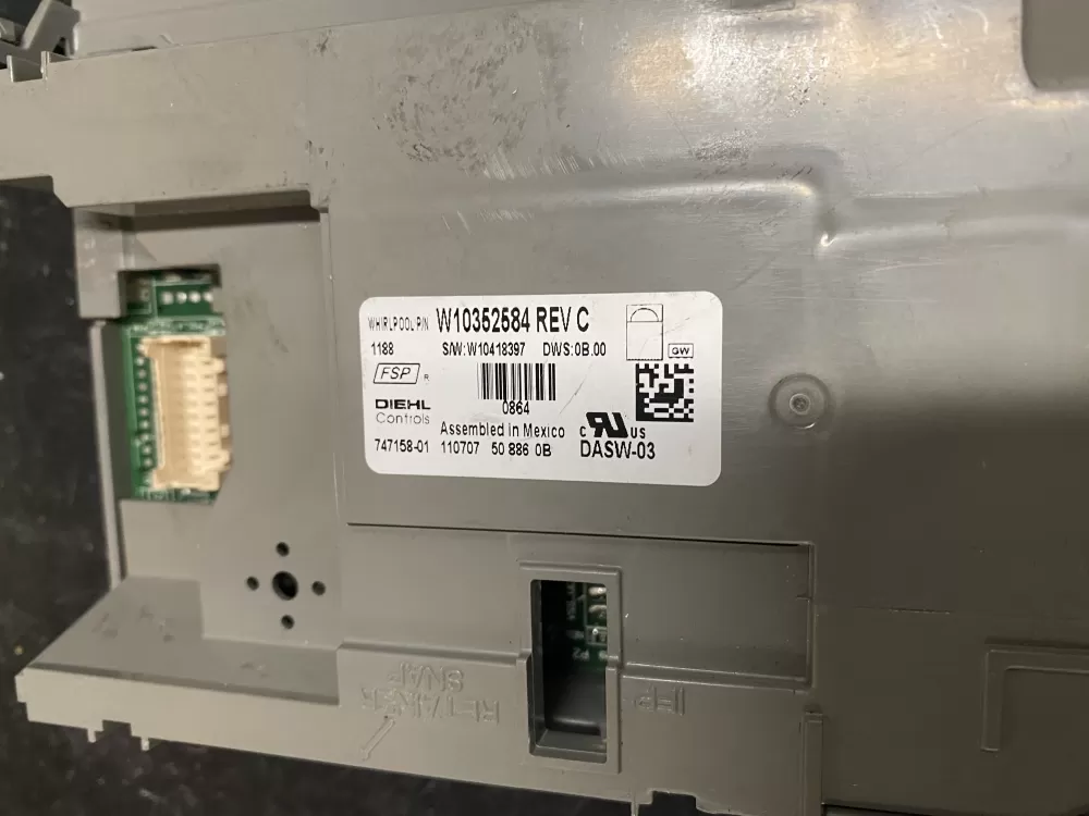 Whirlpool W10352584 W10440214 W10461368 Dishwasher Control Board AZ14350 | BK768