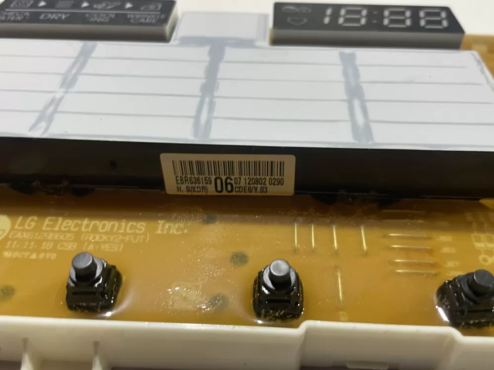 LG EBR63615906 Dryer Control Board AZ113197 | Wmv669