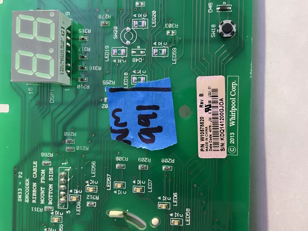 Whirlpool W10578820 W10578819 Dryer Control Board AZ195746 | Wm991