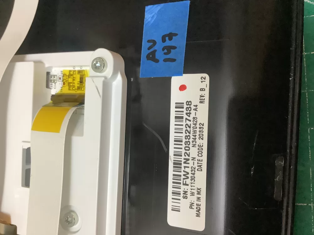 W11130432-N WHIRLPOOL DRYER CONSOLE AZ222766 | ARV197