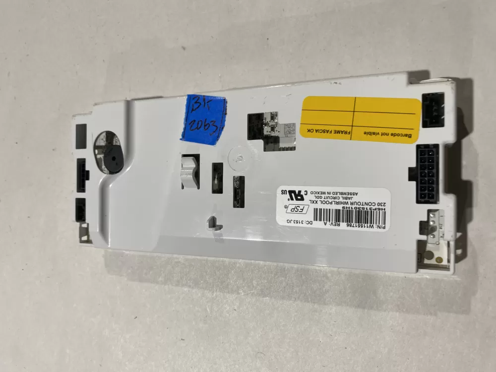 Whirlpool W11636544 Refrigerator Control Board Dispenser AZ152185 | BK2063