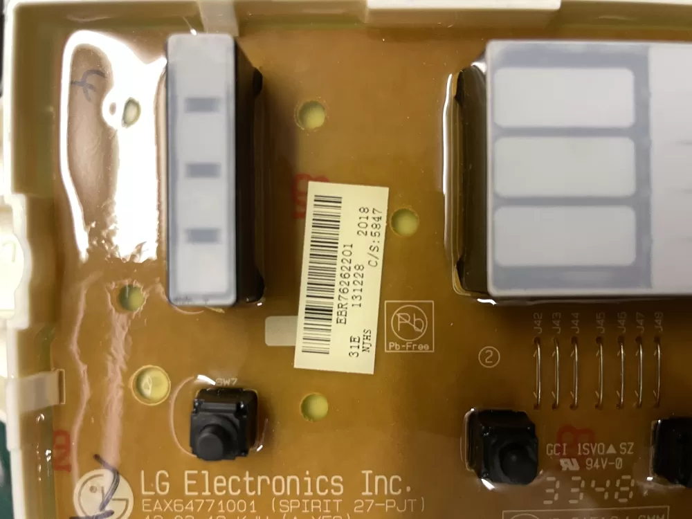 LG EBR76262201 EBR75446006 Washer Control Board AZ210414 | Wmv929