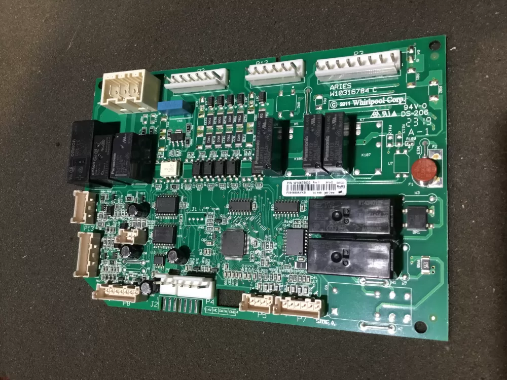 Whirlpool  KitchenAid W10801162  WPW10675033  AP6023728  4449160  PS11757074  W10675033  W10811365  W10852119 Refrigerator Control Board