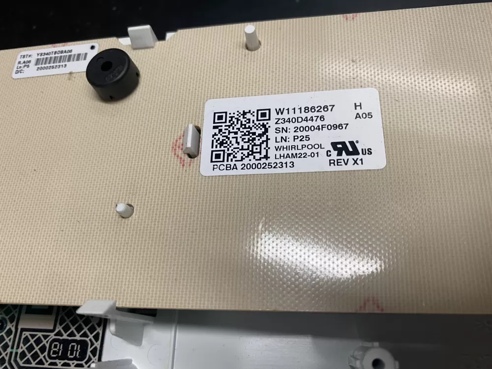 Maytag W11186267 Dryer Control Board Interface Panel AZ10649 | BK609