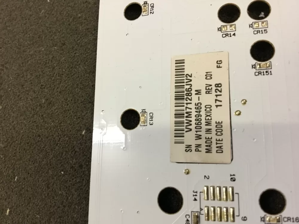 Whirlpool W10689465 Washer Control Board Interface AZ81077 | NRV629