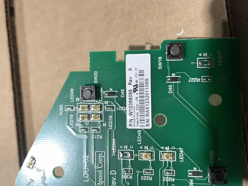 Whirlpool W10399099 Washer Control Board AZ77910 | Wm1171