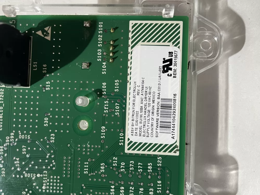Frigidaire dryer control board A17444104 AZ200316 | Wm2773