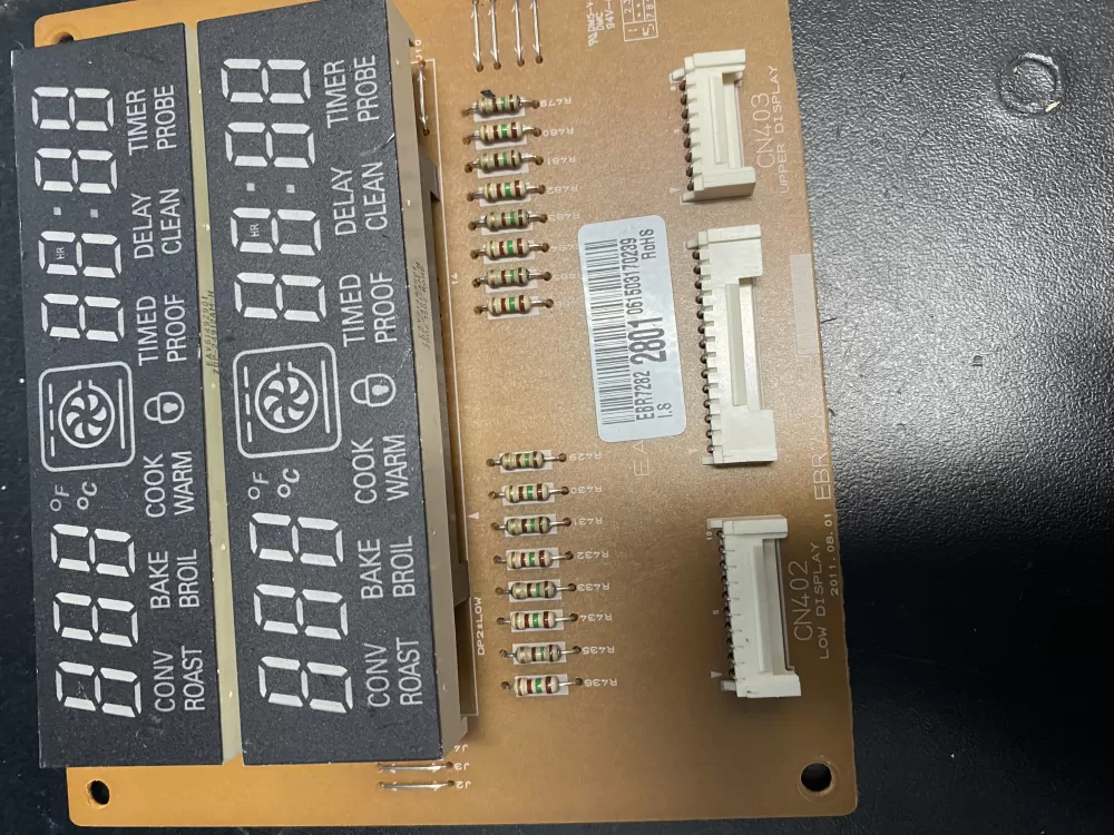 LG EBR72822801 Range Display Control Board AZ16620 | BK913