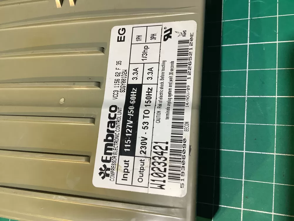 Whirlpool Maytag Kenmore W10233421 Refrigeration Control AZ134270 | NR1198